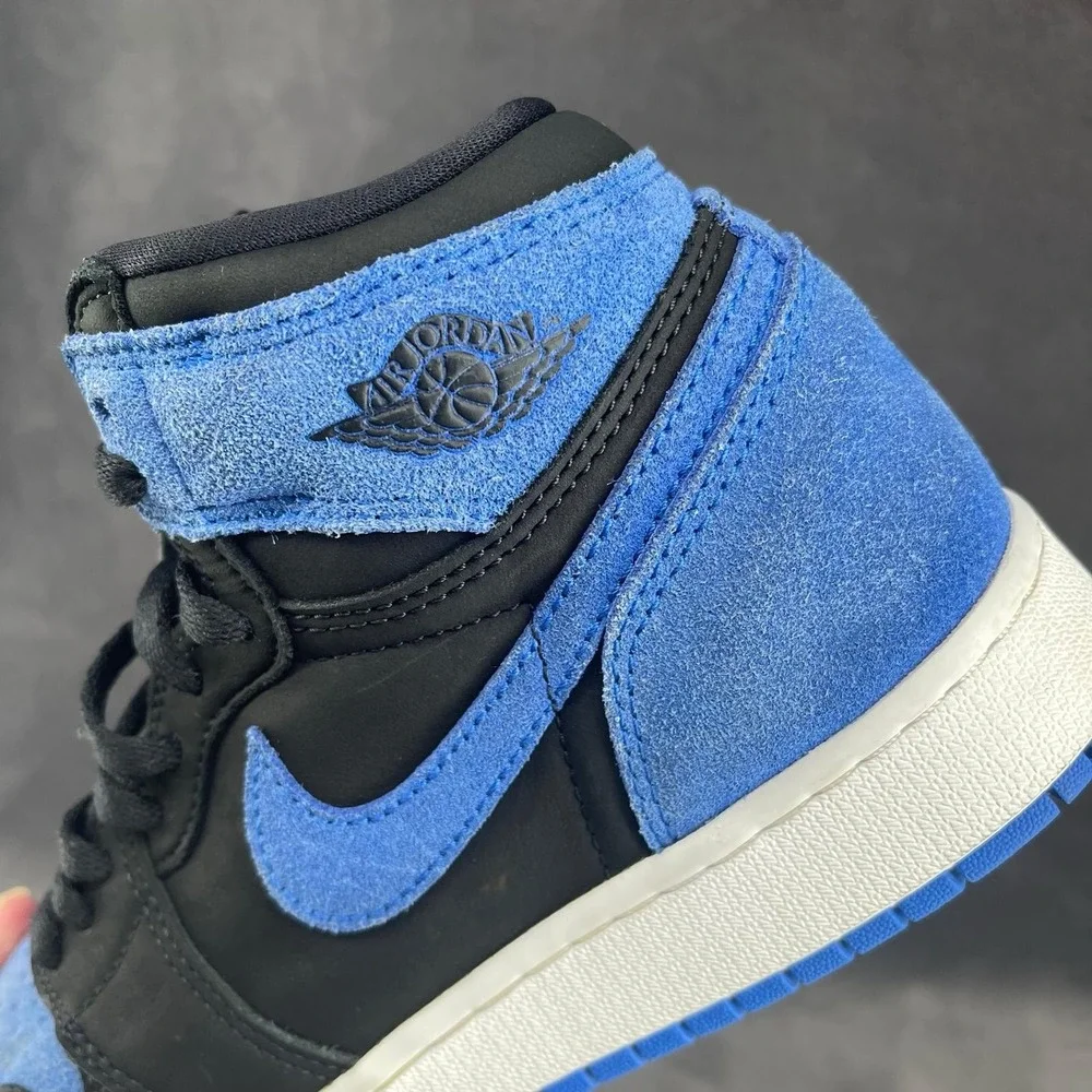 Nike Air Jordan 1 Retro High OG GS Royal Reimagined Black Royal Blue 5.5Y